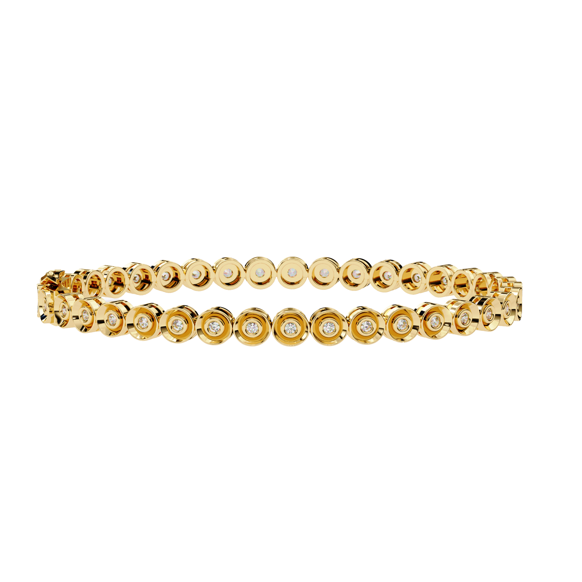 Solitairekart 0.59ct Round Cut Natural Diamond Bracelet-HI Color. VS-SI Clarity